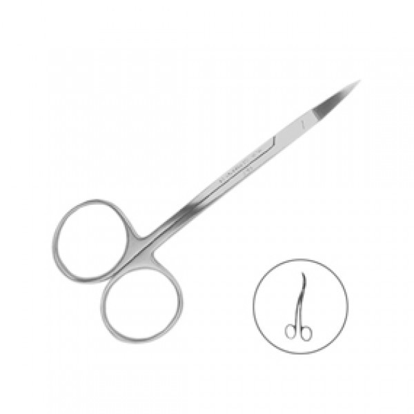 Ножницы хирургические двойной изгиб La Grange,115 мм., HLW Dental Instruments (Германия)